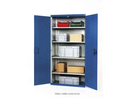 Produktfoto 1 von Bott Aufbewahrungsschrank Typ Schrank mit Ablage Freistehend 2 Tür/en 4 Regal/e 2 m 1.05m Abschließbar 650 mm Stahl
