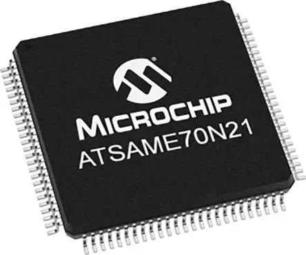 Microchip Mikrocontroller AEC-Q100 SAM E70 ARM Cortex-M7 32 bit Oberfläche 2MB Flash LQFP 100-Pin 300 MHz 384 kB RAM
