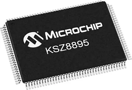 Microchip Ethernet-Schalter IC 3.3 V 100 Mbit/s SPI, MII, I2C, SMI, SNI, MDIO, RMII, MDC, PQFP 128-Pin 3.3V