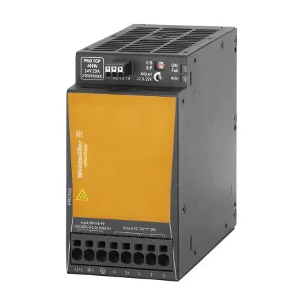 Produktfoto 1 von Weidmüller ProTOP DIN-Schienen Netzteil Geschalteter Modus 340 V dc, 277V ac Wechselstrom/Gleichstrom / 20 A 24V dc DC
