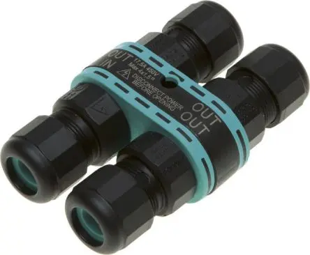 Techno THB Miniature Rundsteckverbinder Buchse 4-polig Buchse 17.5A Inline IP68