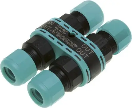 Produktfoto 1 von Techno THB Miniature Rundsteckverbinder Buchse 4-polig Buchse 17.5A Inline IP68
