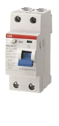 Produktfoto 1 von ABB F200 FI-Schutzschalter, 2-polig, 25A, 30 mA Typ A F200 IEC/EN 61008