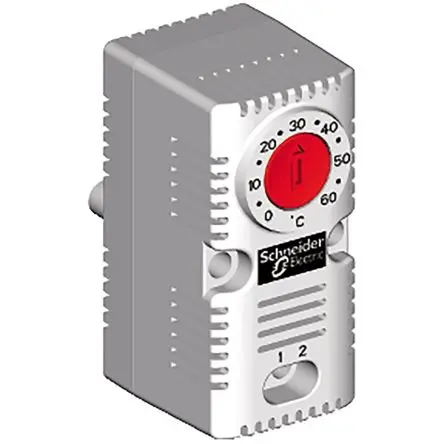 Produktfoto 1 von Schneider Electric ClimaSys CC Thermostat, 250V ac, B 33mm, T. 44 mm