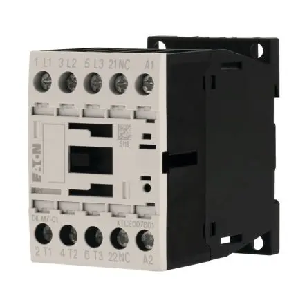 Produktfoto 1 von Eaton Leistungsschütz 24 V ac-Spule, 3 -polig , 400 V ac / 7 A 3 kW 3 Schließer 1-Hilfskontakte