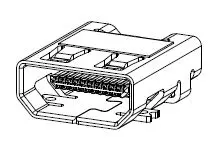 Molex HDMI-Stecker 19-polig Type D Buchse gewinkelt 30V