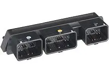 Produktfoto 1 von Molex 64333 Kfz-Steckverbinder, Kabel, CMC-Stiftsockel, Lot, Stecker, 112-polig, Schwarz / 4-reihig