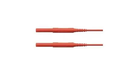 Produktfoto 1 von Schutzinger Messleitung 16A Stecker / Stecker, Blau Silikon-isoliert 2 m, 6kV