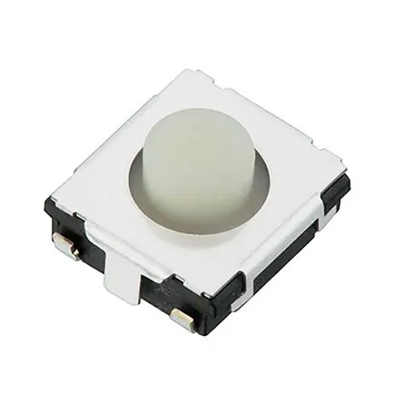 Produktfoto 1 von Panasonic Taster SPST Druckplatte, Lötanschluss 10 μA, 20mA Tastend 1.3 mm Weiß Oberfläche B. 1.8mm L. 6.5 mm