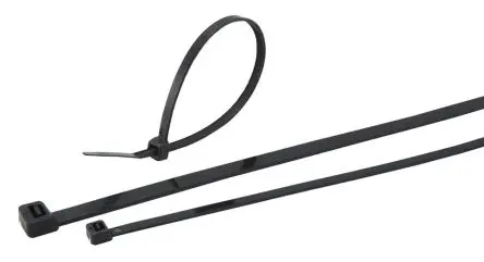 Produktfoto 1 von RS PRO Polypropylen Kabelbinder Kabelbinder Schwarz 7.6mm x 300 mm