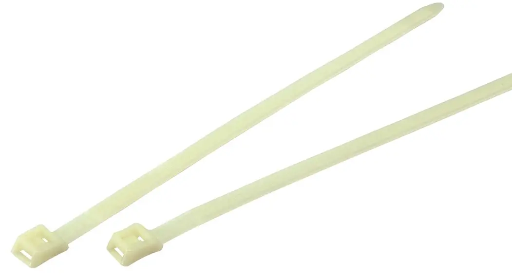 Produktfoto 1 von RS PRO Nylon 6.6 Kabelbinder Kabelbinder Natur 9 mm x 255 mm