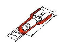 Produktfoto 1 von Molex Avikrimp Flachsteckhülse, Rot, Isoliert, 6.35 x 0.81 mm, Buchse, 22 AWG min, 18 AWG