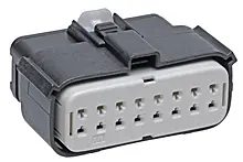 Produktfoto 1 von Molex MX150L Stecker Steckverbindergehäuse 5.84 mm, 16-polig / 2-reihig Gerade, Kabel für Crimp-Buchsenkontakt 19420