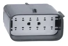 Produktfoto 1 von Molex MX150L Buchse Steckverbindergehäuse 5.84 mm, 12-polig / 2-reihig Gerade, Kabel für Anschlussklemme mit