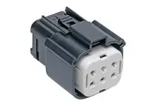 Produktfoto 1 von Molex MX150L Stecker Steckverbindergehäuse 5.84 mm, 6-polig / 2-reihig Gerade, Kabel für Crimp-Buchsenkontakt 19420