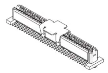 Produktfoto 1 von Molex PMC Mezzanine Leiterplattenbuchse Gerade Oberfläche 64-polig / 2-reihig, Raster 1 mm Lot