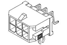 Produktfoto 1 von Molex Micro-Fit 3.0 Leiterplattenleiste gewinkelt, 24-polig / 2-reihig, Raster 3 mm Raster Oberfläche, Kabel-Platine,