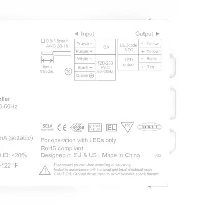 Produktfoto 1 von eldoLED LED-Treiber, 30 W 120 V ac, 250 V ac, 277 V ac, 120V dc, 250 V dc LED-Treiber 350mA, Ausgang 2V, 55 V DALI2