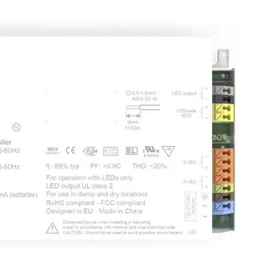 Produktfoto 1 von eldoLED LED-Treiber, 50 W 120 V ac, 250 V ac, 277 V ac, 120V dc, 250 V dc LED-Treiber 700mA, Ausgang 2V, 55 V 0 bis 10 V