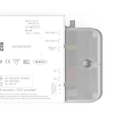 Produktfoto 1 von eldoLED LED-Treiber, 50 W 120 V ac, 250 V ac, 277 V ac, 120V dc, 250 V dc LED-Treiber 700mA, Ausgang 1.5V, 55 V DALI2