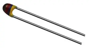 Vishay NTCLE100E3 NTC-Thermistor 10 kΩ, NTC, 15 s 9 mm, -4.38 % /K 3.3 mm, Kompensation, Steuerung, Erfassung,
