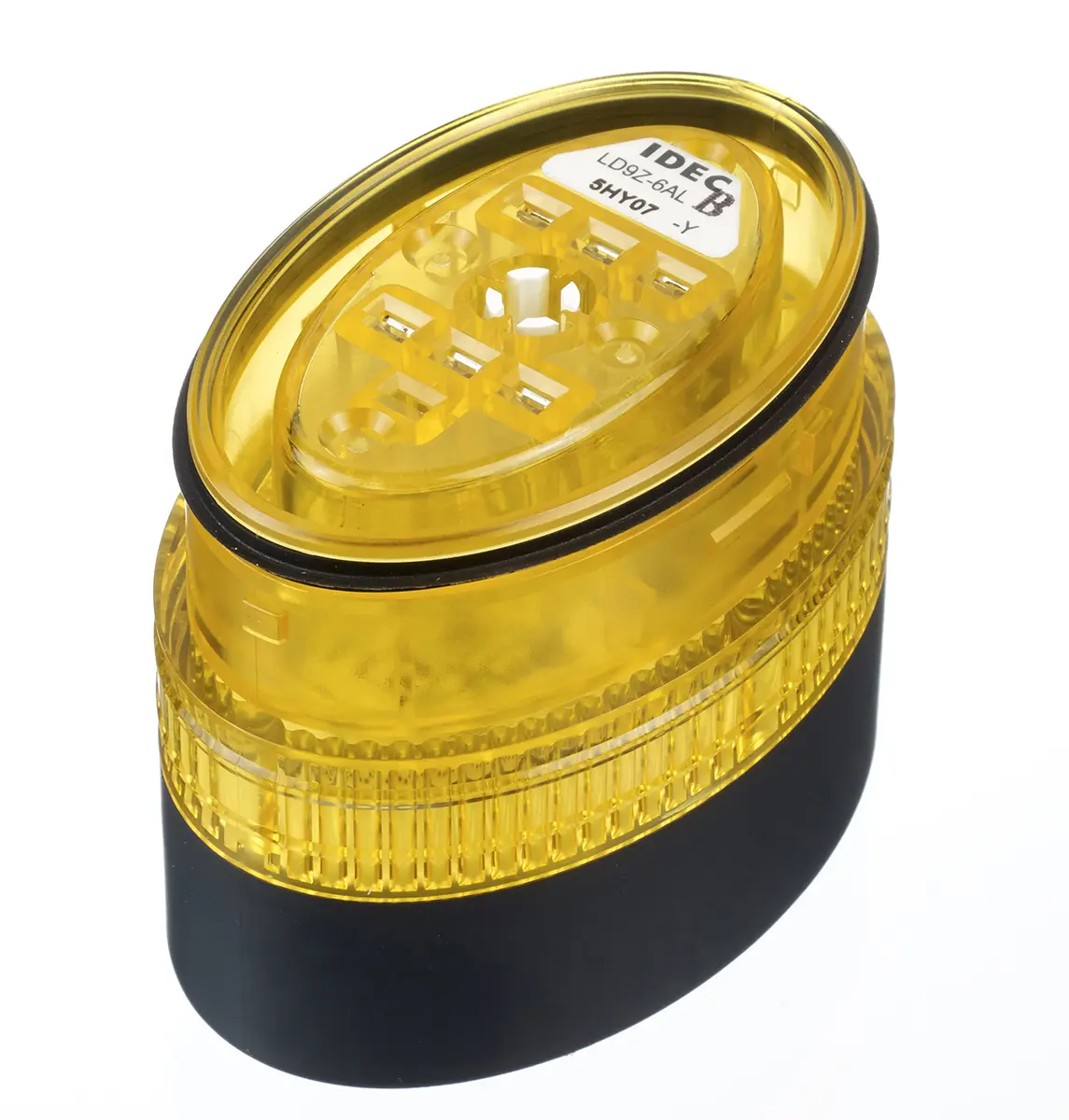 Produktfoto 1 von Idec LD9Z LED Blinkend, Dauer Signalleuchte Gelb, 24 V ac/dc, Ø 60mm