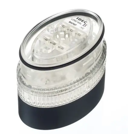 Produktfoto 1 von Idec LD6A LED Dauer, Filament/Warnsummer Signalleuchte 24V ac/dc Gelb Wand, Pol, Rahmen, Direkt, Ø 60 mm IP65, IP54