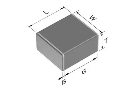 Produktfoto 1 von TDK, C, Oberfläche Keramik-Vielschichtkondensator C0G, 100 nF ±5 % / 450V dc, Gehäuse 2220