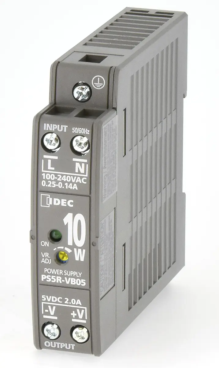 Produktfoto 1 von Idec PS5R DIN-Schienen Netzteil Getaktet 5V dc / 2A 10W 85 → 264 V ac, 120 → 370V dc
