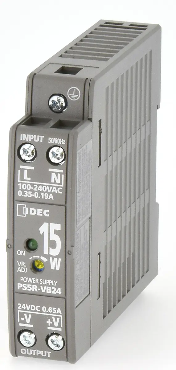 Produktfoto 1 von Idec PS5R DIN-Schienen Netzteil Getaktet 24V dc / 650mA 15W 85 → 264 V ac / 100 → 370V dc