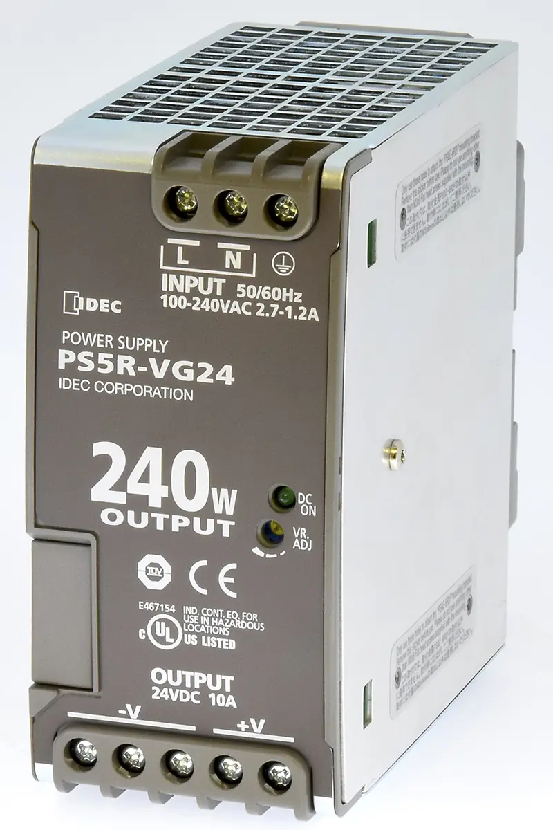 Produktfoto 1 von Idec PS5R DIN-Schienen Netzteil Getaktet 24V dc / 10A 240W 85 → 264 V ac / 100 → 370V dc