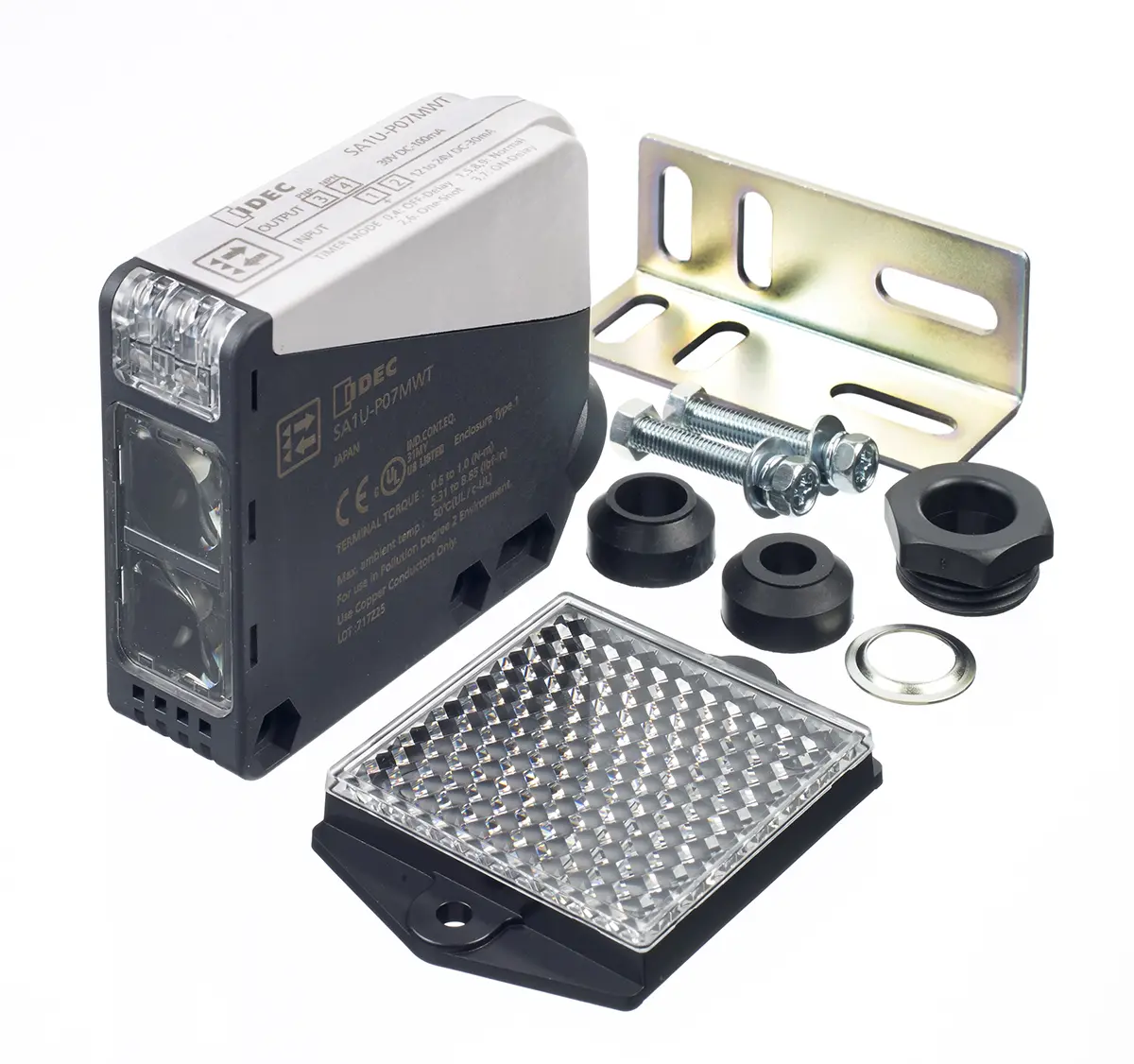 Produktfoto 1 von Idec SA1U Kubisch Optischer Sensor, Reflektierend, Bereich 7 m, NPN/PNP Ausgang, Schraubklemme