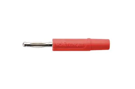 Produktfoto 1 von Schutzinger 2 mm Stecker Rot Bananenstecker, Kontakt Nickel, 33 V ac, 70V dc 10A Lot