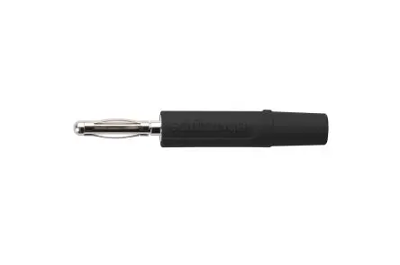 Produktfoto 1 von Schutzinger 2 mm Stecker Schwarz Bananenstecker, Kontakt Nickel, 33 V ac, 70V dc 10A Lot