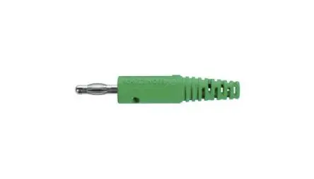 Produktfoto 1 von Schutzinger 4 mm Stecker Grün Bananenstecker, Kontakt Nickel, 33 V ac, 70V dc 32A Lot
