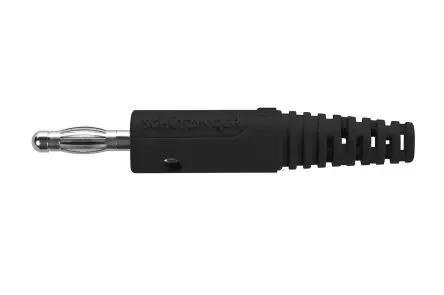 Produktfoto 1 von Schutzinger 4 mm Stecker Schwarz Bananenstecker, Kontakt Nickel, 33 V ac, 70V dc 32A Lot