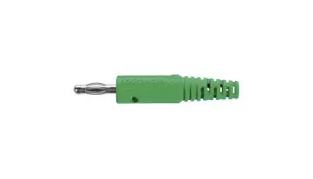 Produktfoto 1 von Schutzinger 4 mm Stecker Grün Bananenstecker, Kontakt Nickel, 33 V ac, 70V dc 32A, Schraubanschluss