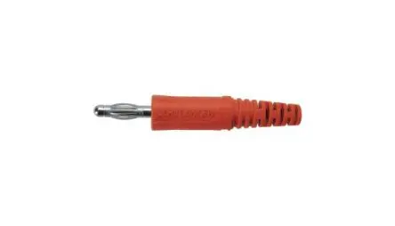 Produktfoto 1 von Schutzinger 4 mm Stecker Rot Bananenstecker, Kontakt Nickel, 70V dc 32A Lot