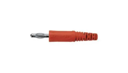 Produktfoto 1 von Schutzinger 4 mm Stecker Rot Bananenstecker, Kontakt Nickel, 33V ac, 70 V ac 32A, Schraubanschluss