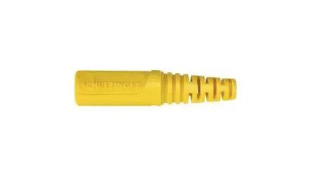Produktfoto 1 von Schutzinger 4 mm Buchse Gelb Bananensteckerkupplung, Kontakt Nickel, 33V ac, 70 V ac 32A Lot