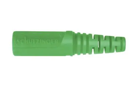 Produktfoto 1 von Schutzinger 4 mm Buchse Grün Bananensteckerkupplung, Kontakt Nickel, 33V ac, 70 V ac 32A Lot