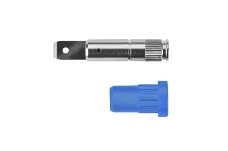 Produktfoto 1 von Schutzinger 4 mm Buchse Blau Buchse für Laborstecker, Kontakt Nickel, 33 V ac, 70V dc 24A