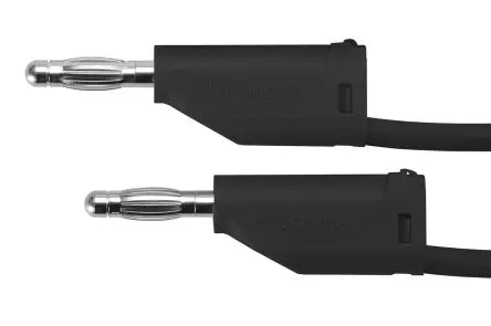 Produktfoto 1 von Schutzinger Messleitung 16A Stecker / Buchse, Schwarz Polyvinylchlorid-isoliert 1 m, 33 V ac, 70V dc