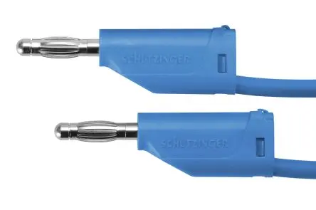 Produktfoto 1 von Schutzinger Messleitung 16A Stecker / Buchse, Blau Polyvinylchlorid-isoliert 2 m, 33 V ac, 70V dc