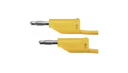 Produktfoto 1 von Schutzinger Messleitung 16A Stecker / Buchse, Gelb Polyvinylchlorid-isoliert 2 m, 33 V ac, 70V dc