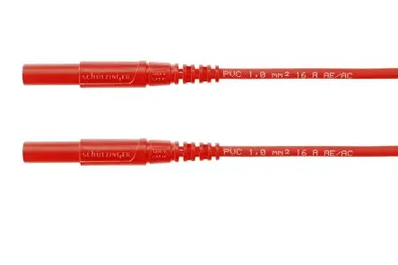 Produktfoto 1 von Schutzinger Messleitung 16A Stecker, Rot Polyvinylchlorid-isoliert 2 m, 1kV