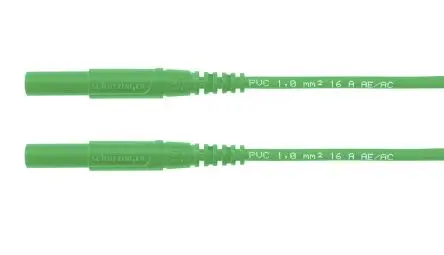 Produktfoto 1 von Schutzinger Messleitung 16A Stecker, Grün Polyvinylchlorid-isoliert 2 m, 1kV