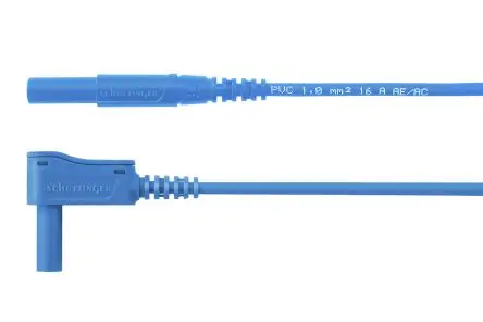 Produktfoto 1 von Schutzinger Messleitung 16A Stecker / Stecker, Blau Polyvinylchlorid-isoliert 2 m, 1kV