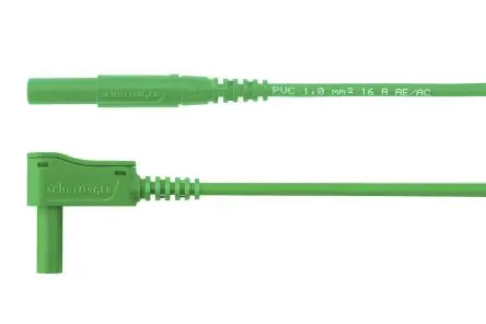 Produktfoto 1 von Schutzinger Messleitung 16A Stecker / Stecker, Grün Polyvinylchlorid-isoliert 2 m, 1kV