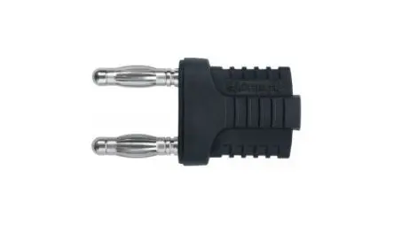 Produktfoto 1 von Schutzinger 4 mm Stecker Schwarz Bananenstecker, Kontakt Nickel, 70V dc 12A Steckbar
